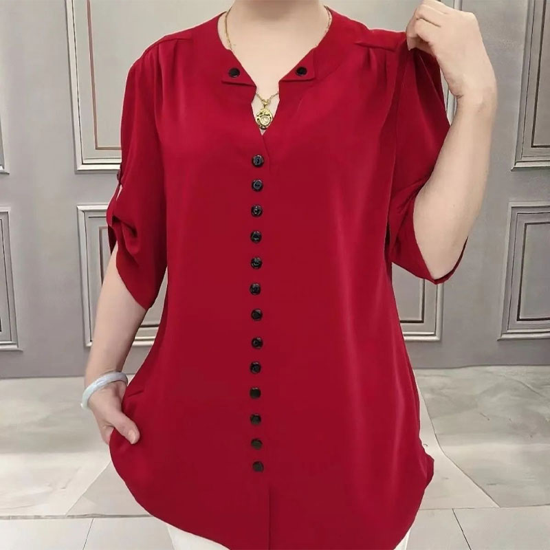 Basic Loose V-Neck Blouse Comm – Vintage Collectible Buttons Bewertung und Preis