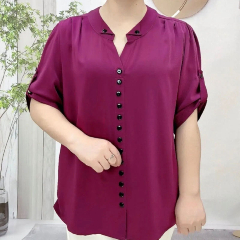 Basic Loose V-Neck Blouse Comm – Vintage Collectible Buttons Bewertung und Preis