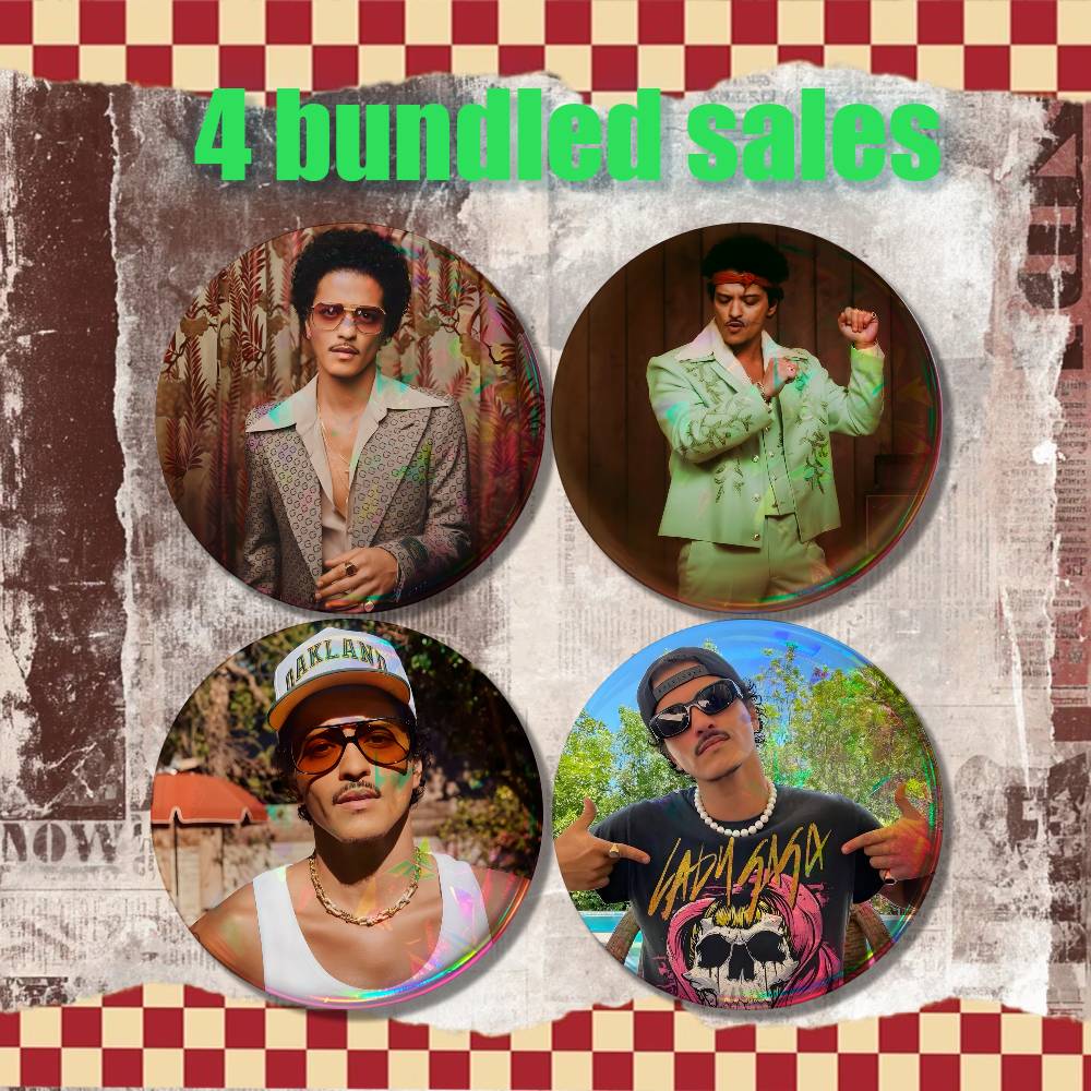 B-Bruno Mars 24K Magic Vintage – Vintage Collectible Buttons Bewertung und Preis