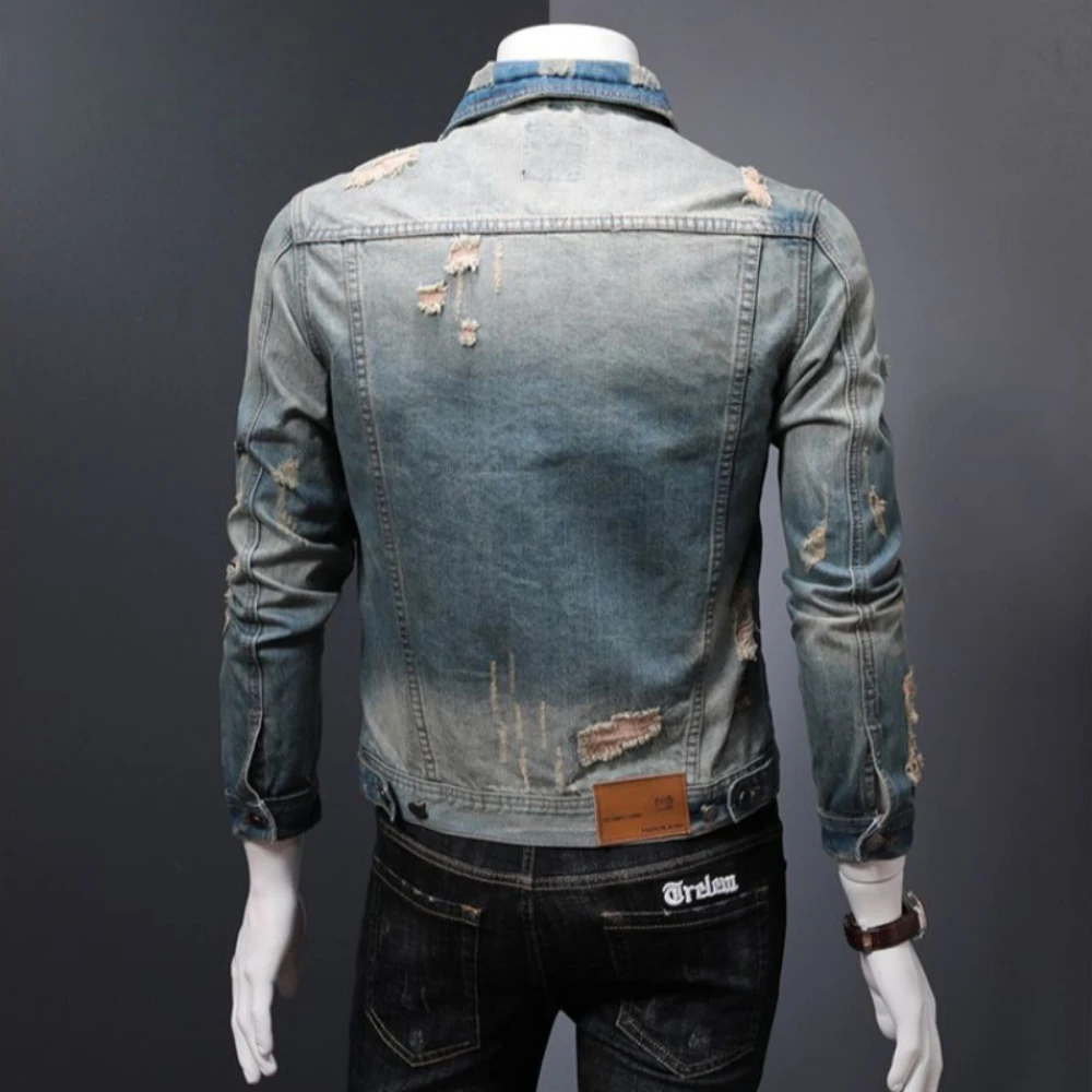 Padded Denim Jackets Man Warm  – Vintage Collectible Buttons Bewertung und Preis