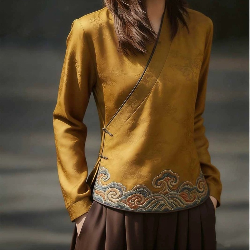 Chinese Style Women's Blouses  – Vintage Collectible Buttons Bewertung und Preis
