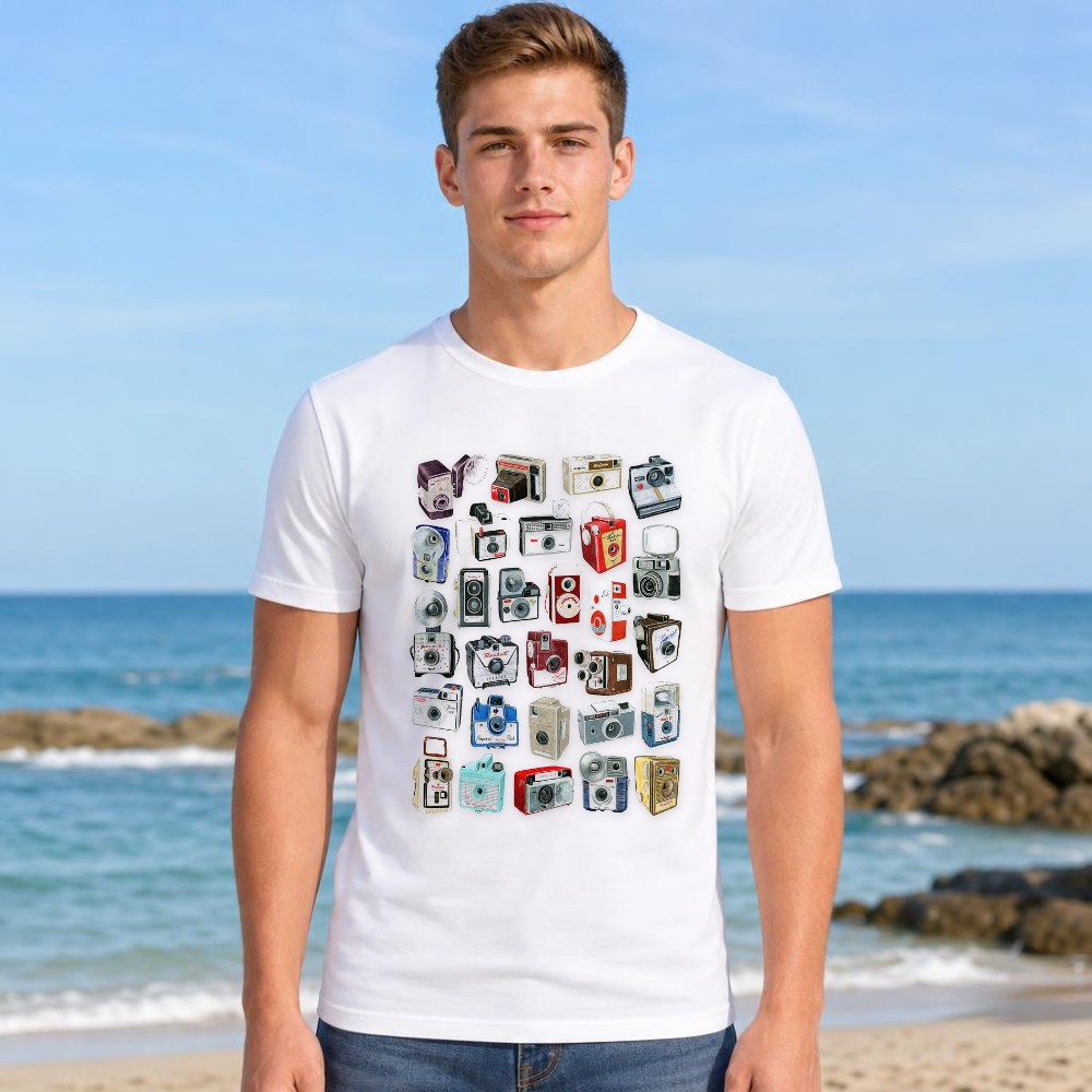 Graphic Tee Men Vintage Camera – Collectible Vintage Cameras Bewertung und Preis
