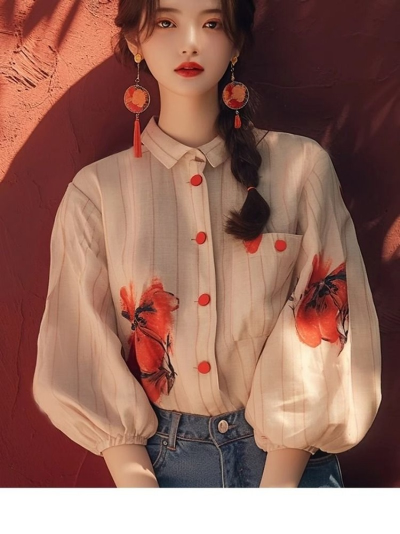 Vintage Women's Shirts Printed – Vintage Collectible Buttons Bewertung und Preis