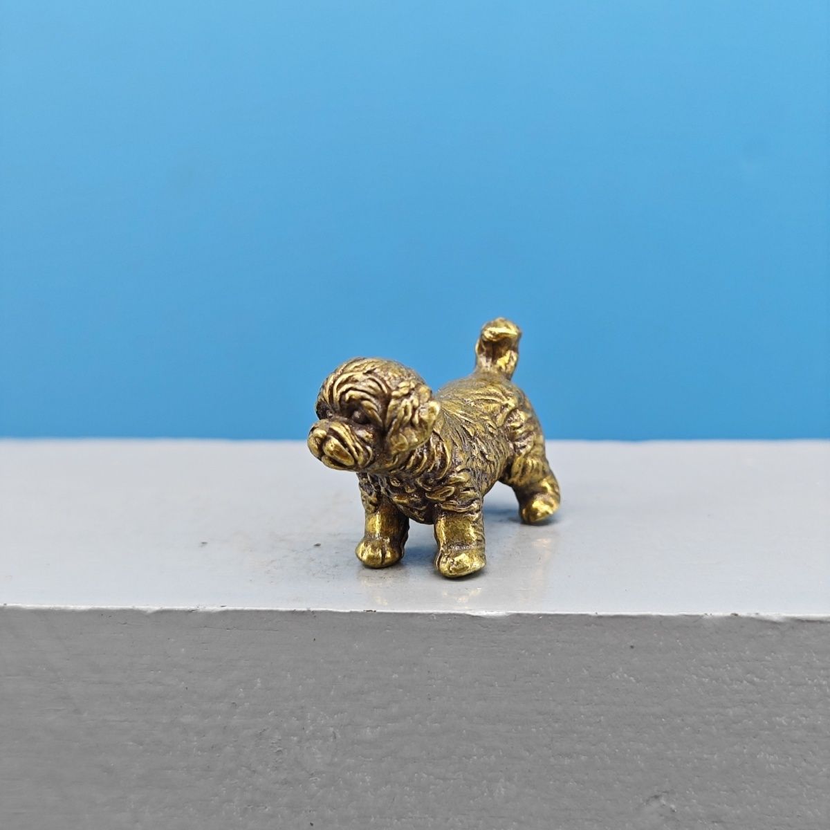 Mini Brass Dog Statue French B – Vintage Collectible Bears Bewertung und Preis