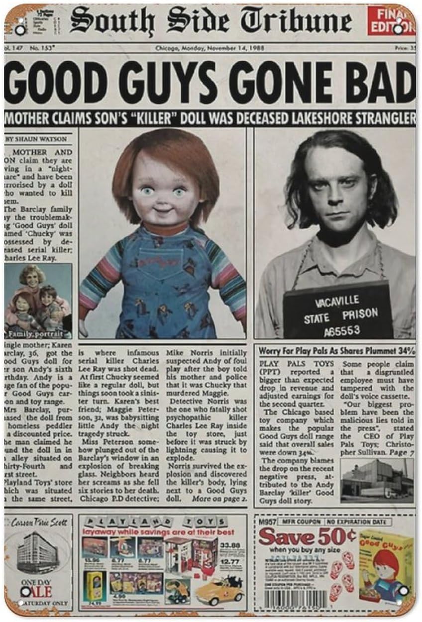 Child S Play 1988 Newspaper Po – Collectible Vintage Newspapers Bewertung und Preis